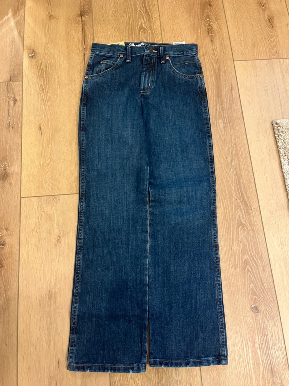 Kids Wide Leg Dark Blue Jeans